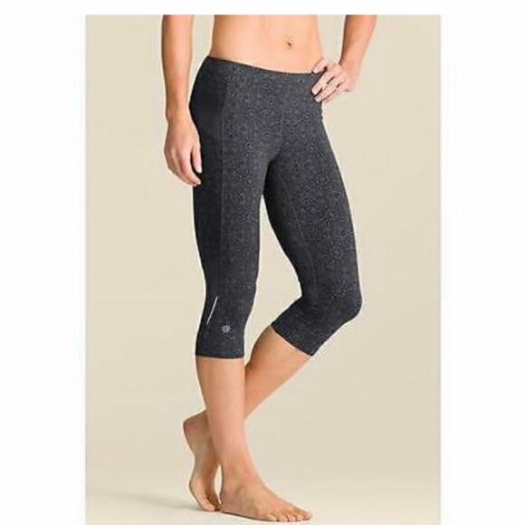 Athleta  Grey Asphalt Starfruit Bare To Run Capri  581373 - Picture 1 of 9
